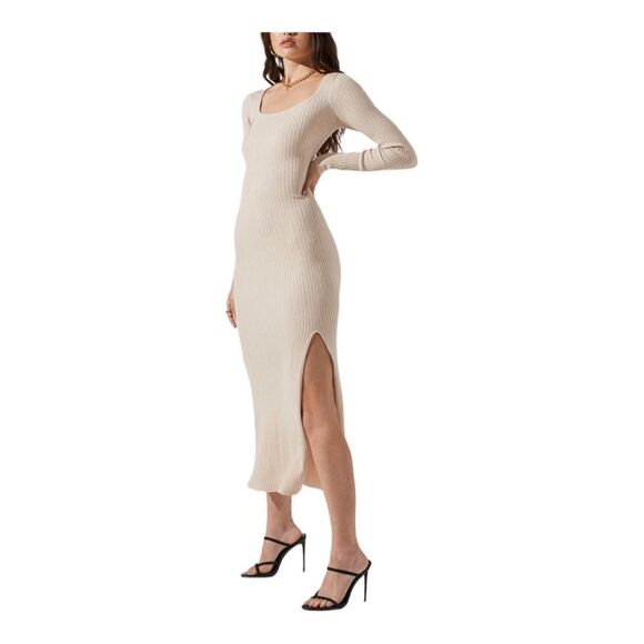 NWOT ASTR Scoop Neck Long Sleeve Sweater Dress M - Picture 1 of 6